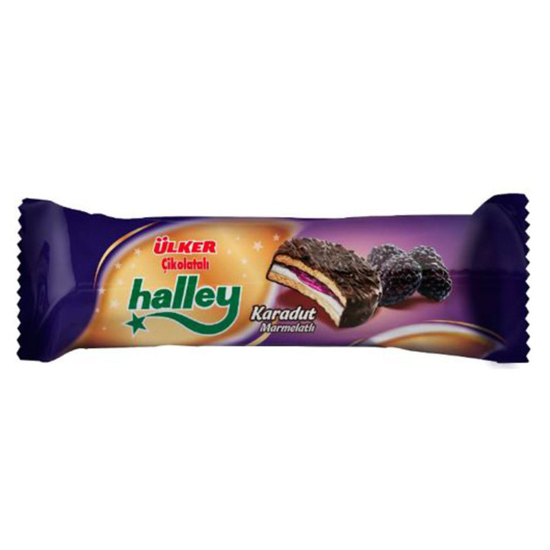 Halley Chocolate-Coated Black Mulberry Sandwich Cookie (Karadutlu Sandviç Bisküvi) 74g