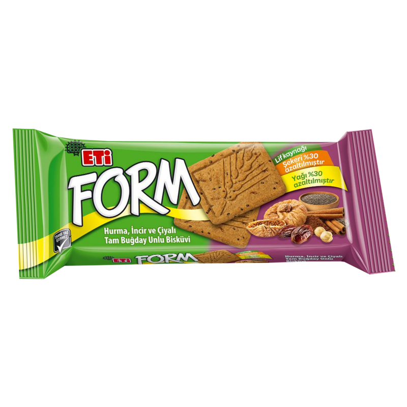 Eti Form Date Fig and Chia Biscuit (Hurma, İncır ve Çiyalı Buğday Unlu Bisküvi) 50g