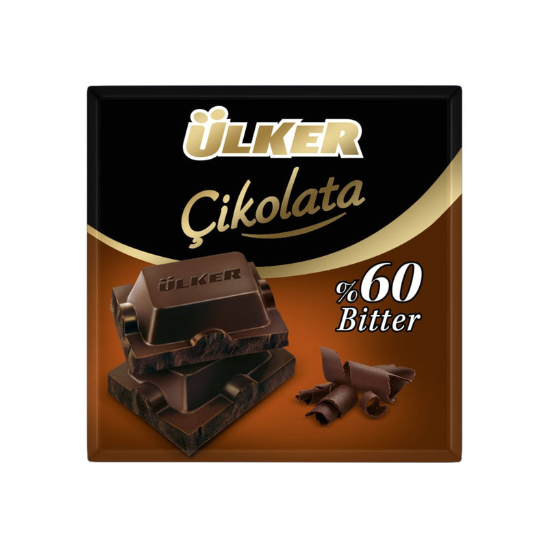 Ülker Bitter Chocolate Square 60% Cocoa (Bitter Kare Çikolata %60 Kakaolu) 60g