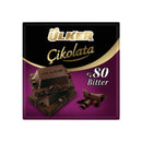 Ülker Bitter Dark Chocolate Square 80% Cocoa (Bitter Kare Çikolata %80 Kakaolu) 60g