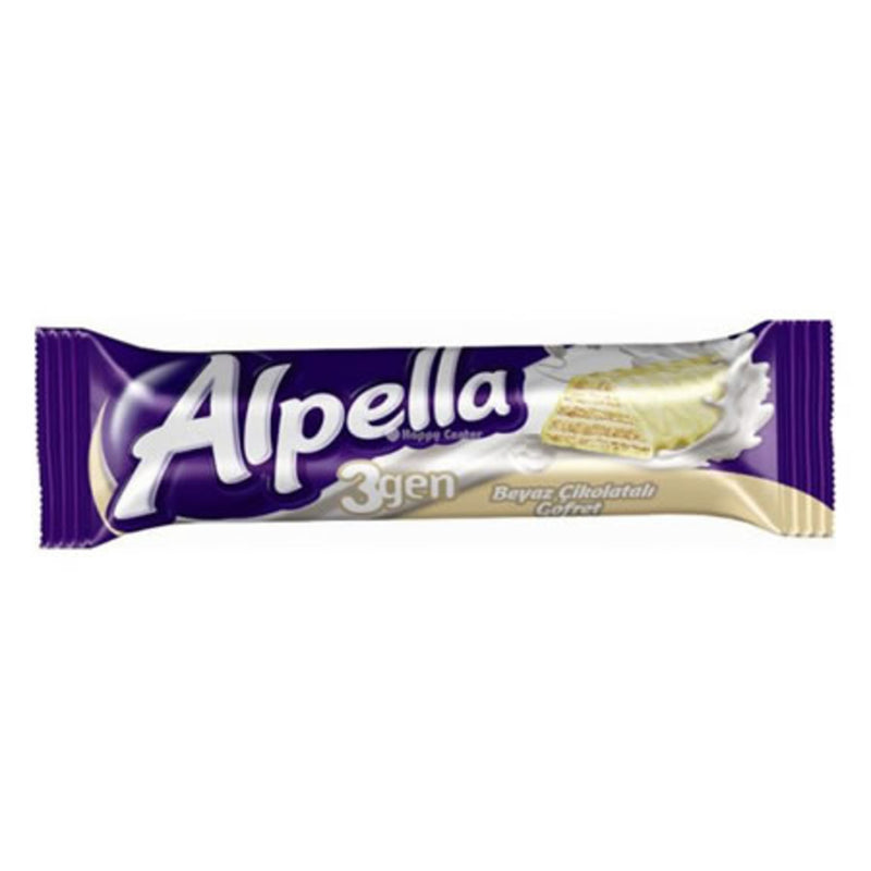 Alpella 3Gen White Chocolate Wafer (Gofret Beyaz) 28g