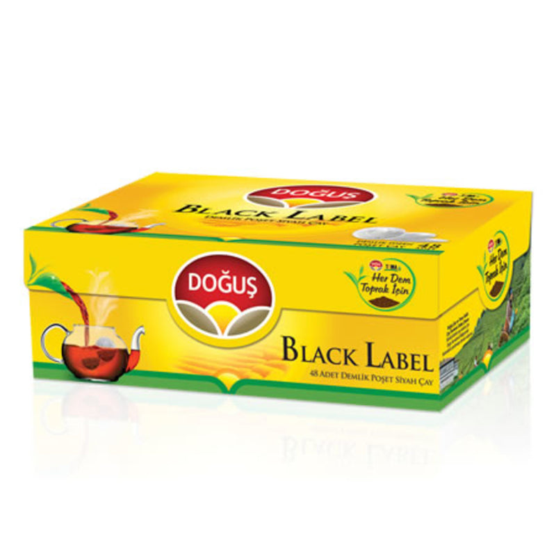 Doğuş Black Label Black Tea Teabags for Teapot (Demlik Poşet Çay) 48ad/pcs
