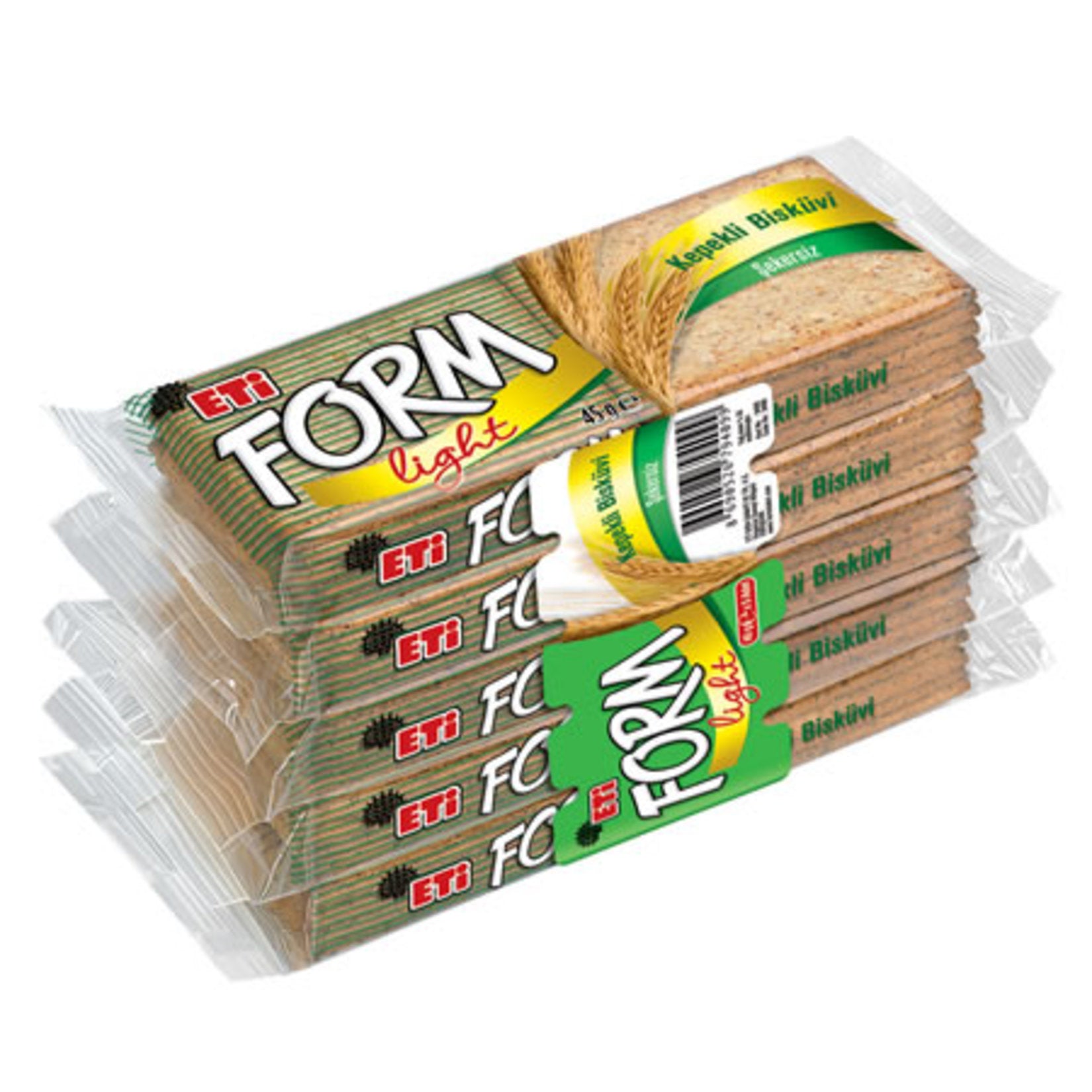 Eti Form Light Sugar-Free Bran Biscuits (Light Kepekli Bisküvi) 5'li 2