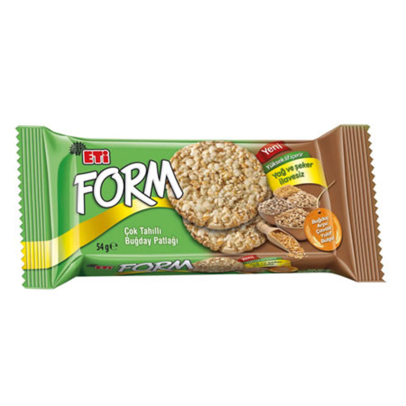Eti Form Puffed Wheat Crackers, No Added Fat or Sugar (Tahıl Patlağı) 54g