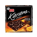 Eti Karam 54% Bitter Chocolate with Almond & Orange (Bitter Bademli Portakallı Kare Çikolata) 70g