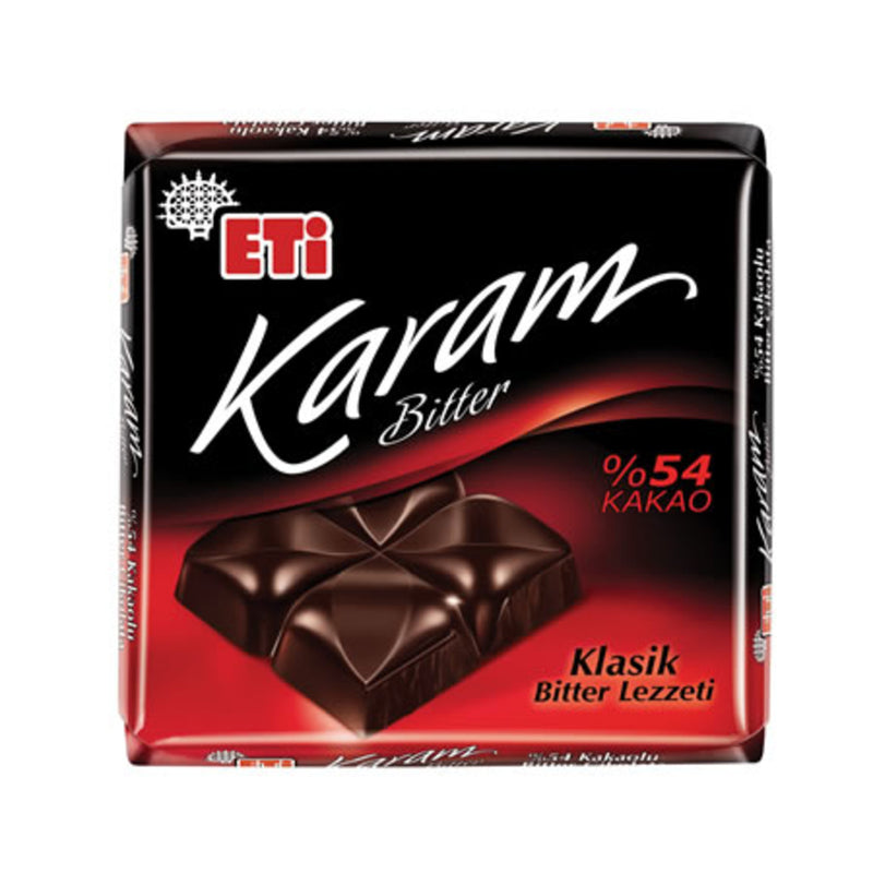 Eti Karam 54% Bitter Chocolate (%54 Kakao Kare Çikolata) 70g