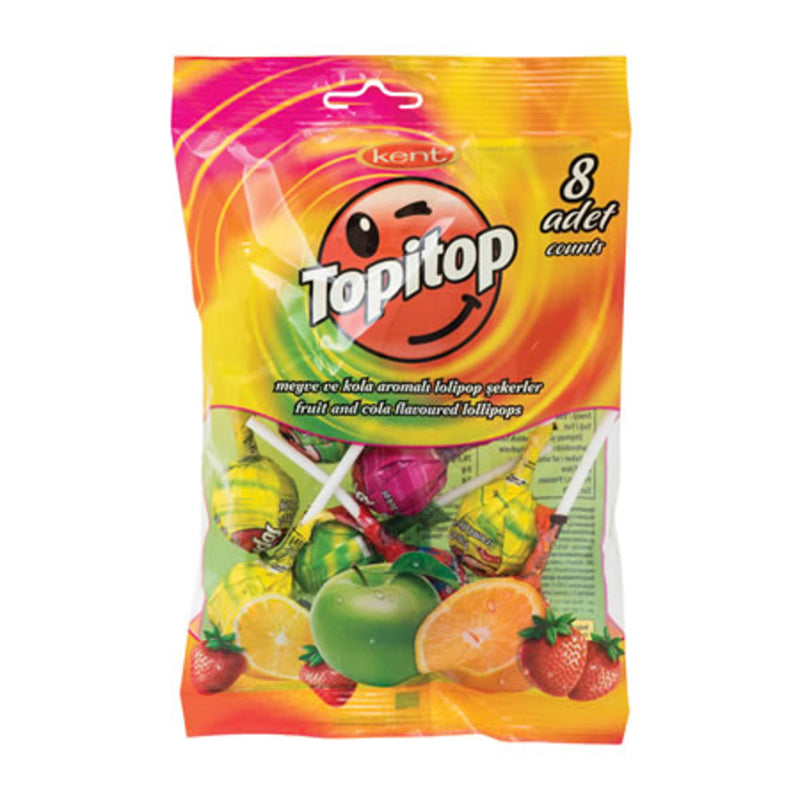 Kent Topitop Lollipops Pack of 8 (Poşet 8'li) 132g