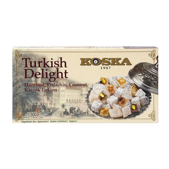 Koska Mixed Nuts Turkish Delight (Karışık Çerezli Lokum) 500g