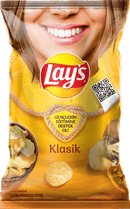 Lays Classic Potato Chips (Cips Patates Klasik Süper Boy) 107g