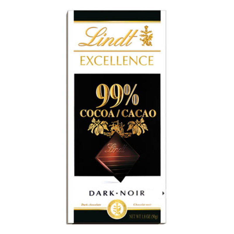 Lindt Excellence 99% Dark Chocolate (Kakao Çikolata) 50g