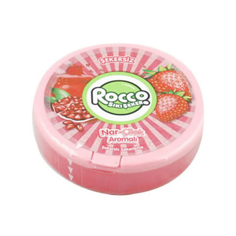 Rocco Pomegranate & Strawberry Sugar-Free Candy (Sıkı Şeker Nar & Çilek) 12g