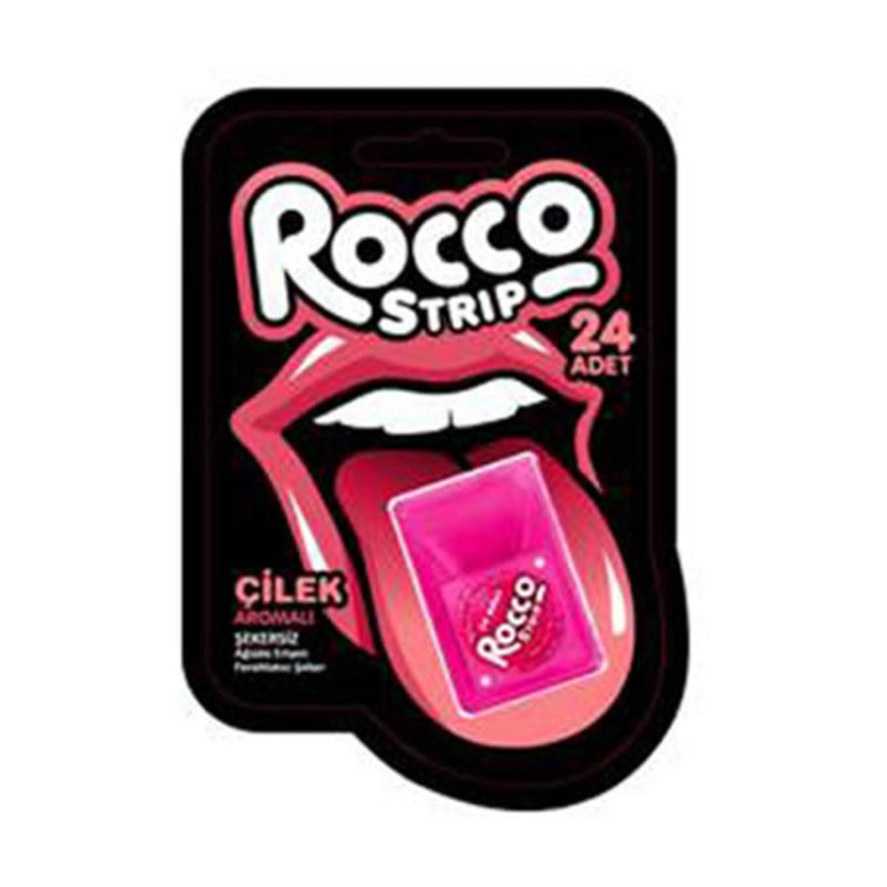 Rocco Strip Strawberry Sugar-Free Candy (Çilek) 9g