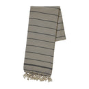 Beige/Dark Blue Turkish Bath Cloth 100% Cotton (Hamam Peştemal - Bej / Lacivert - Skyros  %100 Pamuk)