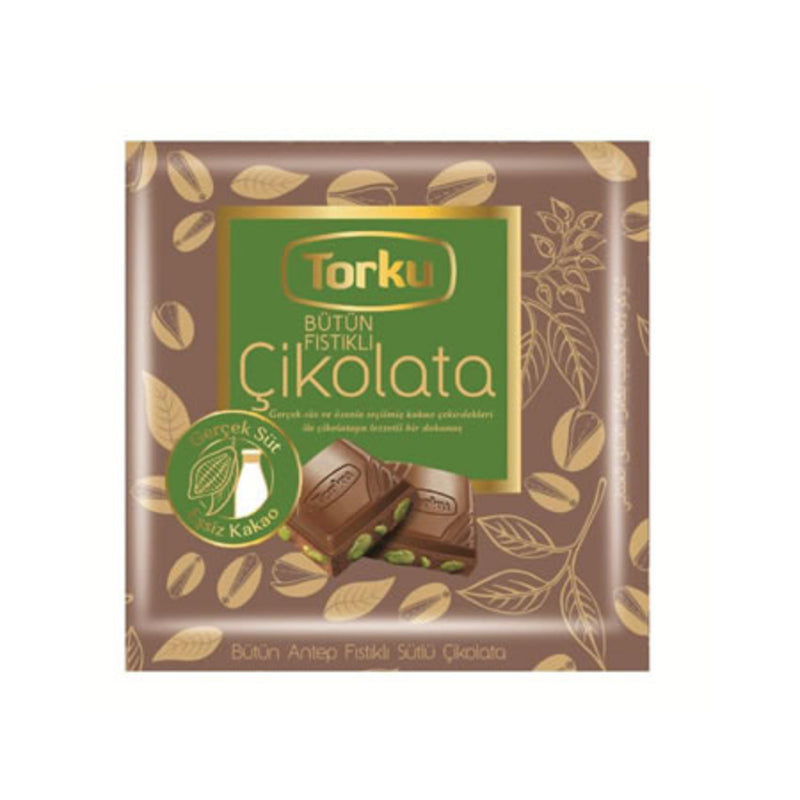 Torku Pistachio Milk Chocolate (Antep Fıstıklı Kare Çikolata) 70g