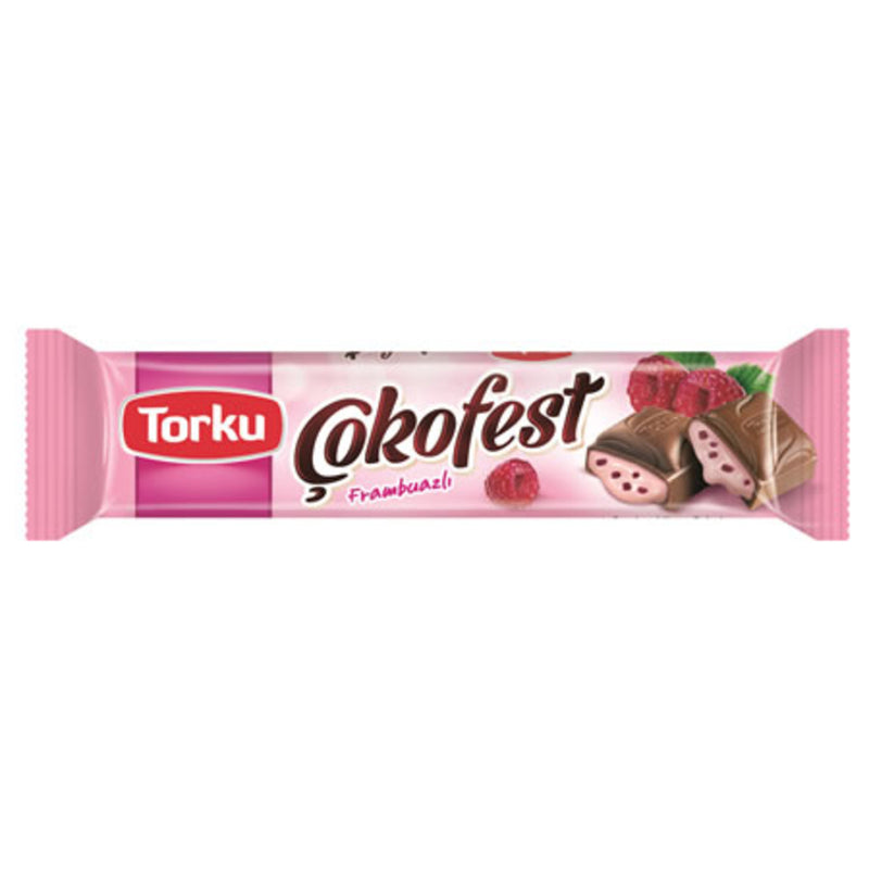 Torku Çokofest Chocolate with Raspberry Filling (Frambuazlı Çikolata) 40g