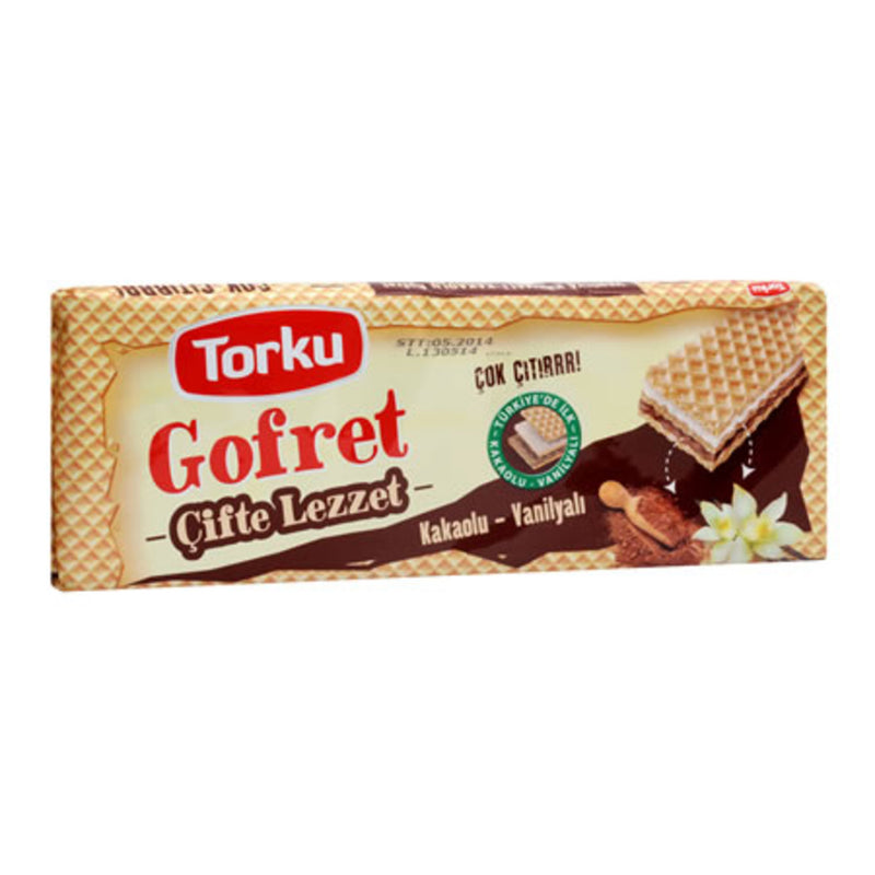 Torku Chocolate and Vanilla Wafer (Kakaolu Ve Sade Gofret) 160g