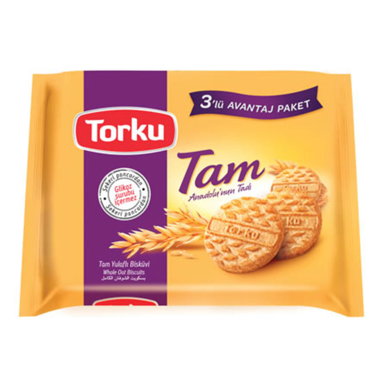 Torku Whole Oat Biscuit (Tam Yulaflı Bisküvi) 3ad/pcs (Paket)